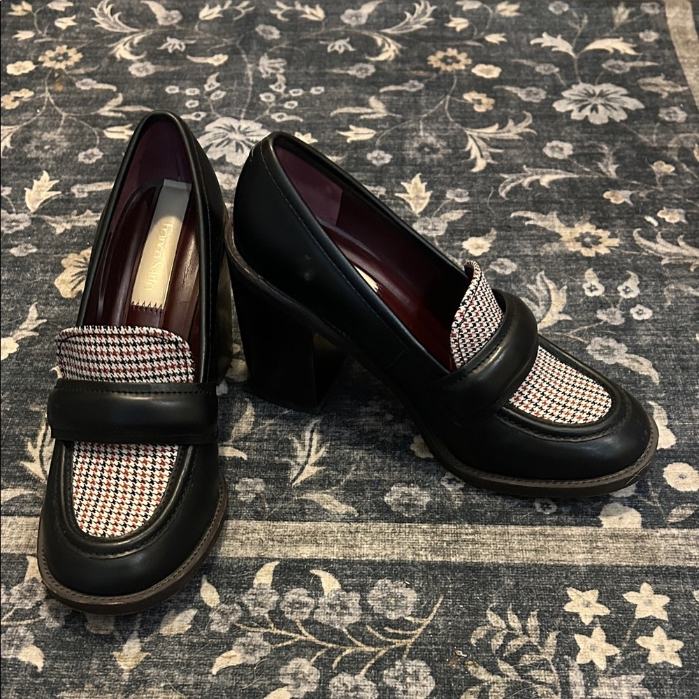 Franco Sarto Black and Patterned Women's Loafers